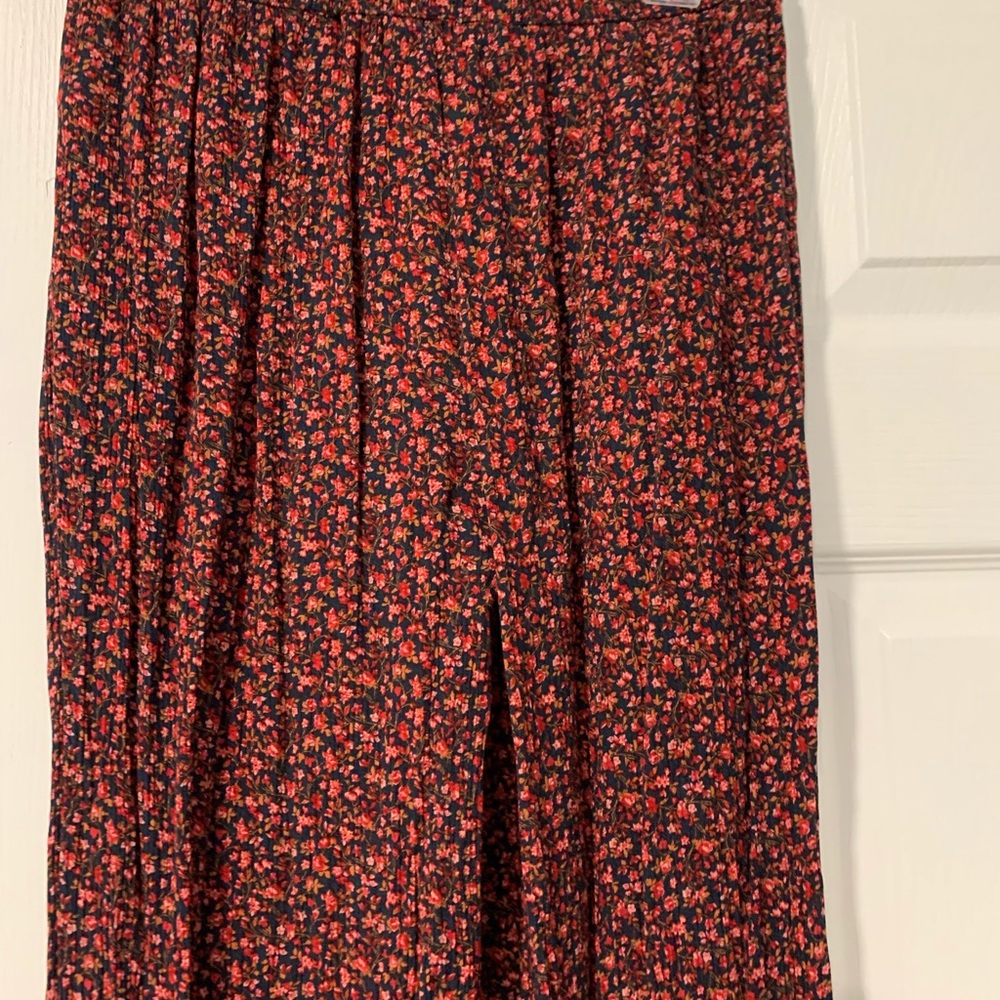 American Eagle pink and red tie front paperbag waist flowy pants - Picture 6 of 9